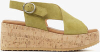 Grüne VIA VAI Flache Sandalen SISSEL RAISE - medium