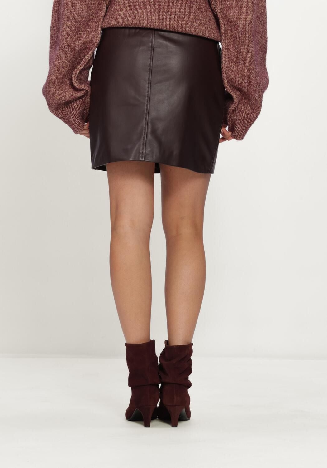 Braune STUDIO AR Minirock SAIDY SHEEP SOFT WAXED - large