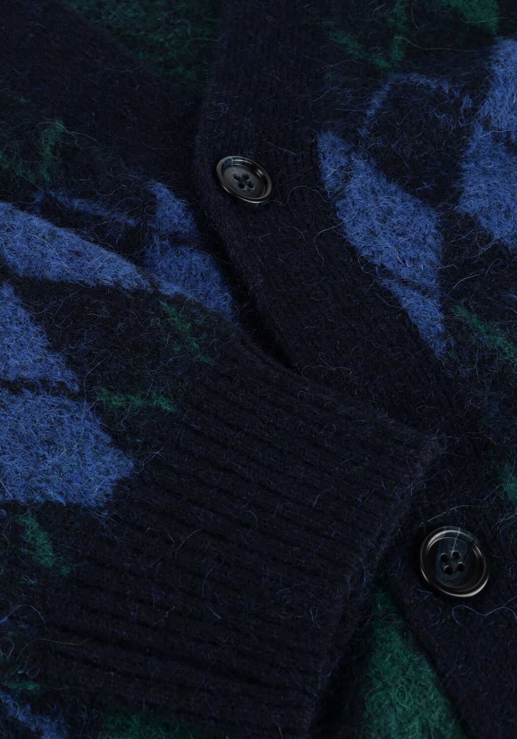 Dunkelblau SELECTED MEN Strickjacke SLHRAI LS KNIT RELAXED ARGYLE CARDIGAN - large