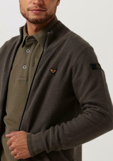 Grüne PME LEGEND Strickjacke ZIP JACKET COTTON KNIT - large