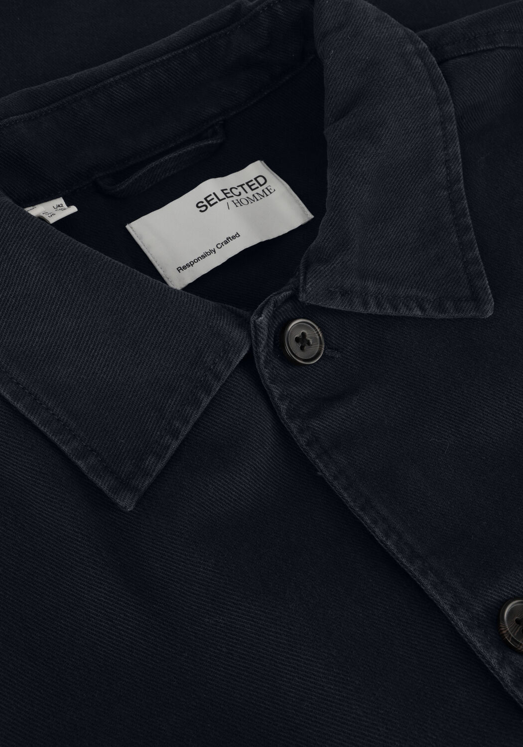 Dunkelblau SELECTED MEN Overshirt SLHLOOSETONY-TWILL OVERSHIRT W NOOS - large