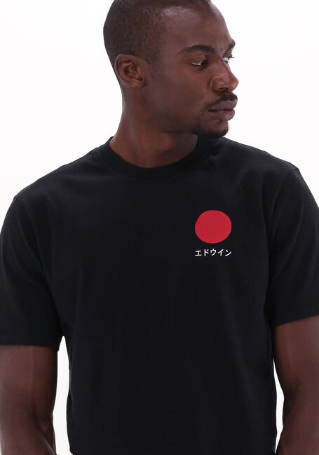 Schwarze EDWIN T-shirt JAPANESE SUN TS SINGLE JERSEY - large