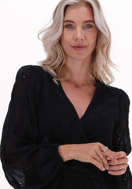 Schwarze ALIX THE LABEL Minikleid LADIES WOVEN BRODERIE CHIFFON DRESS - large