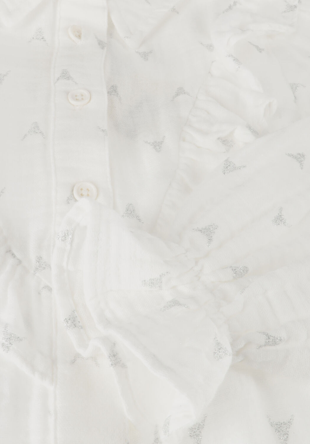 Wei&szlig;e ALIX MINI Blusen WOVEN GLITTER BULL RUFFLE BLOUSE - large