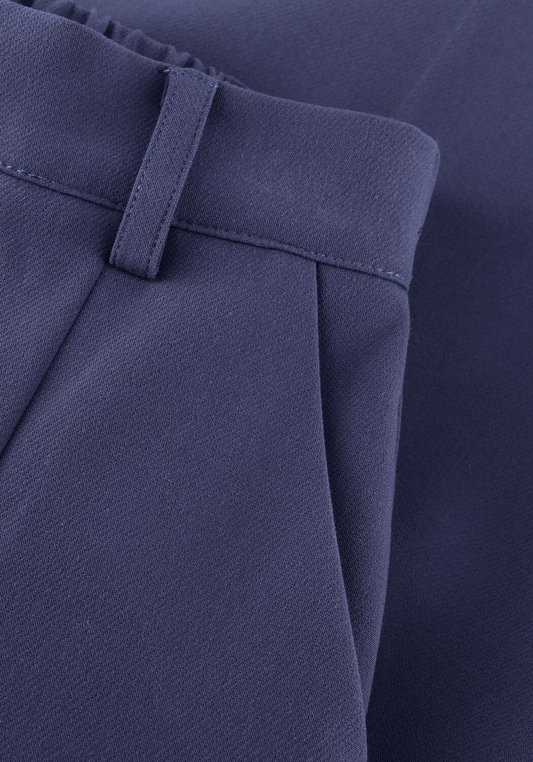 Blaue ANOTHER LABEL Weite Hose ALMOORE PLEATED PANTS - large