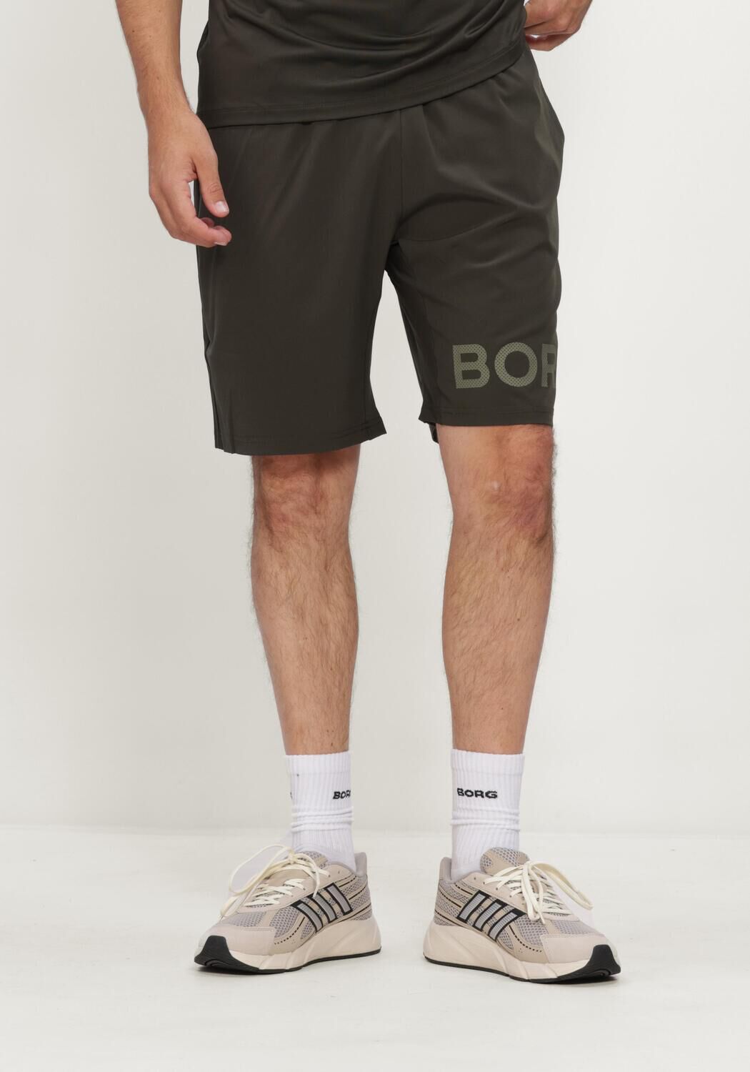 Khaki BJORN BORG Kurze Hose BORG 9 SHORTS - large