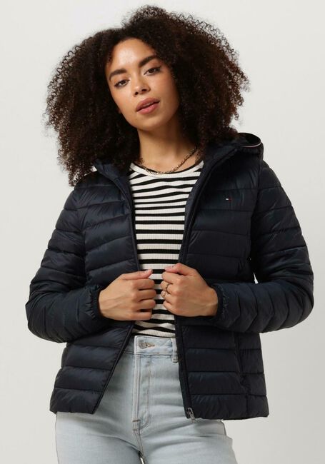 Blaue TOMMY HILFIGER Wattierte Jack LW PADDED GLOBAL STRIPE JACKET - large