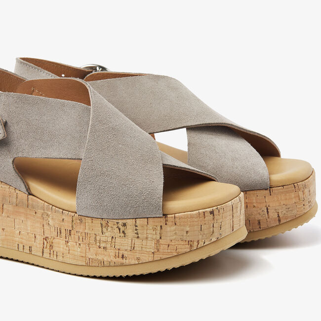 Beige VIA VAI Flache Sandalen SISSEL RAISE - large