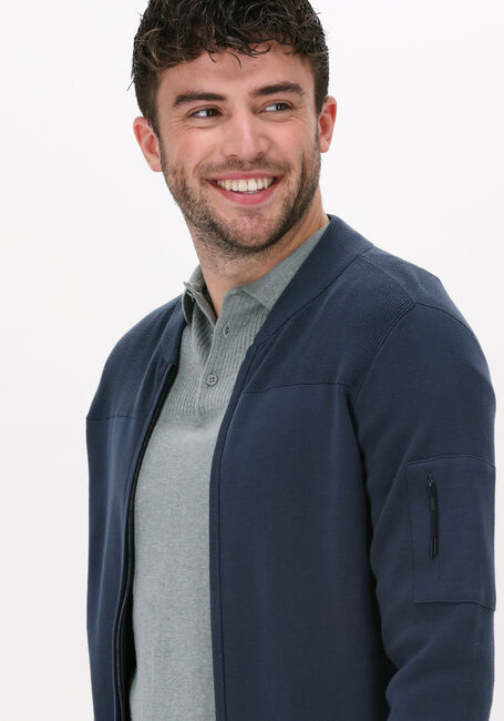 Blaue SAINT STEVE Strickjacke HENDRIK - large