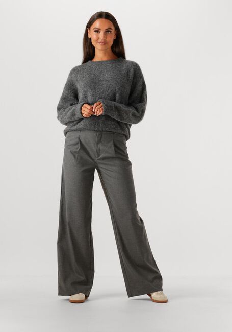 Graue GESTUZ Weite Hose GZPAULA MELANGE MW WIDE PANTS - large