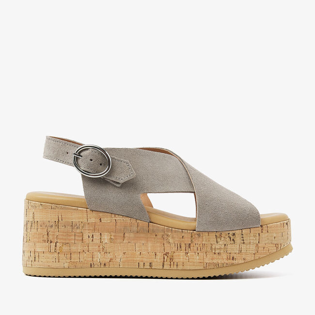 Beige VIA VAI Flache Sandalen SISSEL RAISE - large