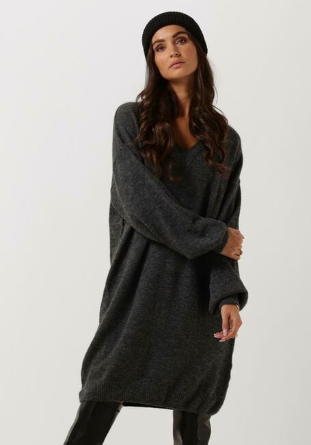 Graue SIMPLE Midikleid ZAZA KNIT-WO-22-3 - large