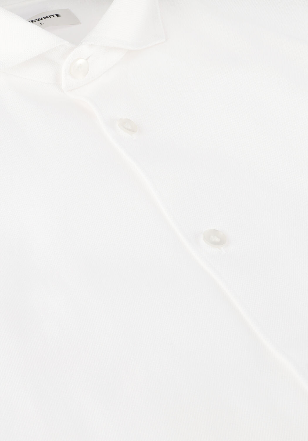 Wei&szlig;e PUREWHITE Casual-Oberhemd MELANGE SS BASIC SHIRT - large