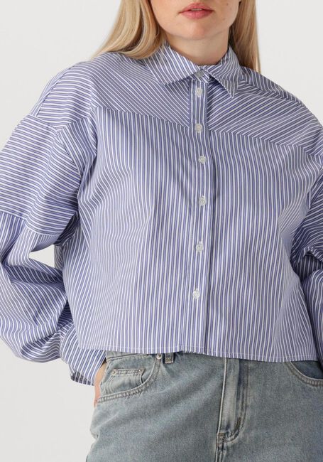Blaue ALIX THE LABEL Blusen LADIES WOVEN STRIPED BLOUSE - large