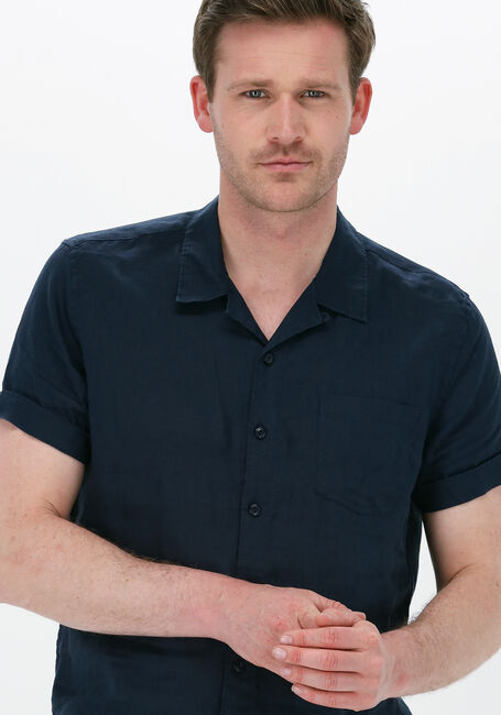 Blaue DSTREZZED Casual-Oberhemd RESORT SHIRT S/S LINEN - large
