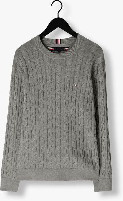 Graue TOMMY HILFIGER Pullover CLASSIC CABLE CREW NECK - large