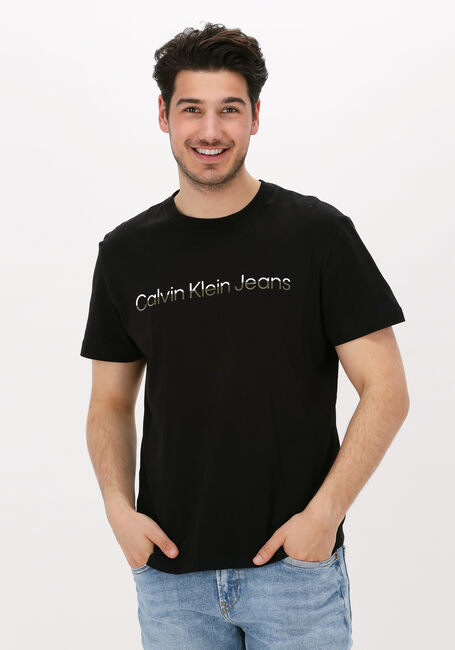 Schwarze CALVIN KLEIN T-shirt MIXED INSTITUTIONAL TEE - large