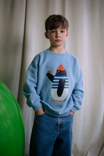 Hellblau DAILY BRAT Sweatshirt WADDLES PINGUIN SWEATER - large