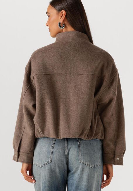 Braune NEO NOIR Jack FLORINE WOOL BOMBER JACKET - large