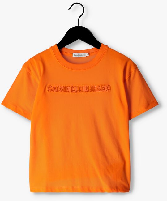 Orangene CALVIN KLEIN T-shirt RAISED EMBRO LOGO T-SHIRT - large