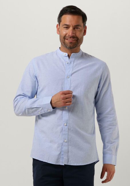 Blaue SELECTED HOMME Casual-Oberhemd SLHSLIMNEW-LINEN SHIRT LS BAND W - large