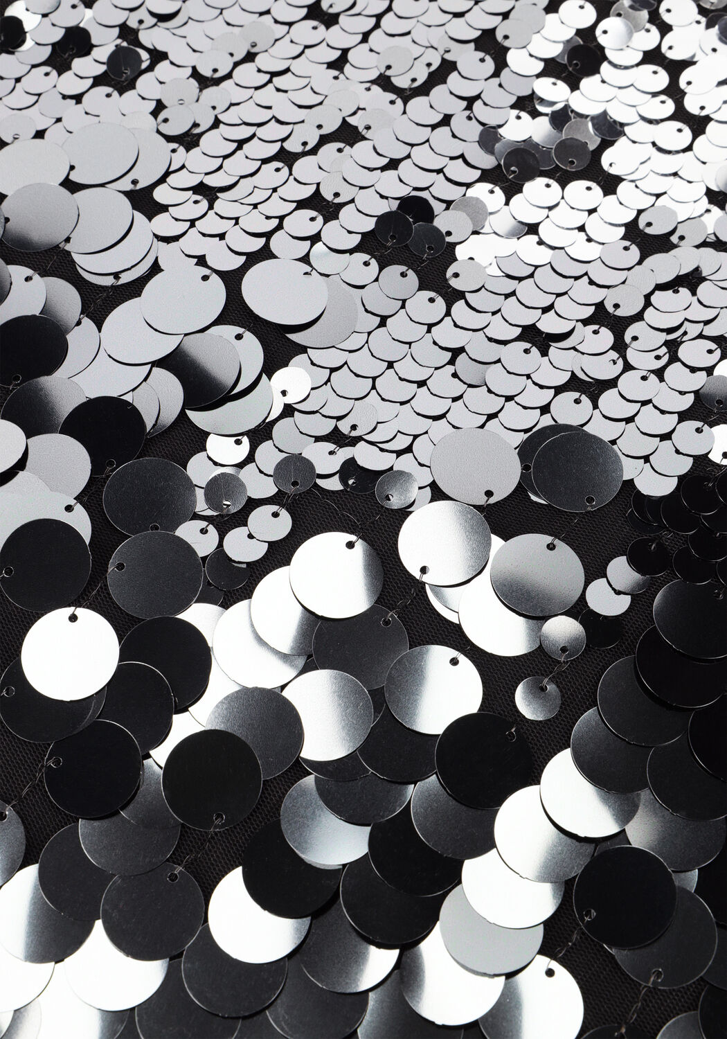 Silberne SELECTED WOMEN Minirock SLFTANA HW SHORT SEQUINS SKIRT - large