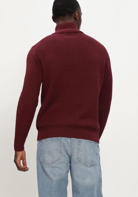 Bordeaux SELECTED MEN Pullover SLMDANE LS KNIT STRUCTURE HALF ZIP - large