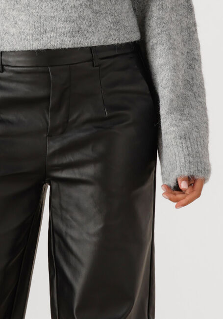 Schwarze OBJECT Weite Hose OBJMELBA LISA WIDE COATED PANT - large