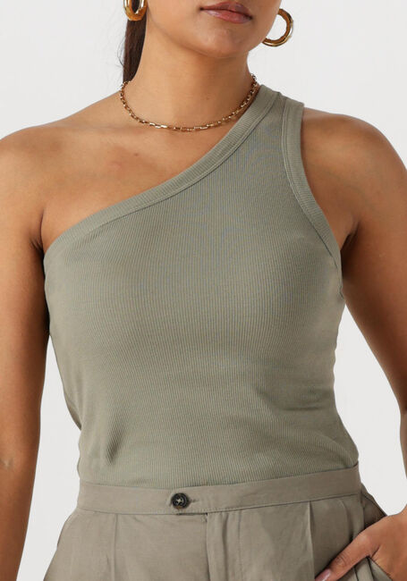 Olive SELECTED FEMME Top SLFANNA ONE SHOULDER TOP - large