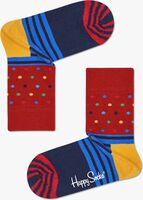Rote HAPPY SOCKS Socken STRIPES & DOTS KIDS - medium