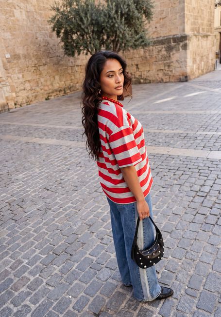 Rote ALIX THE LABEL Tops & T-shirts STRIPE T SHIRT - large