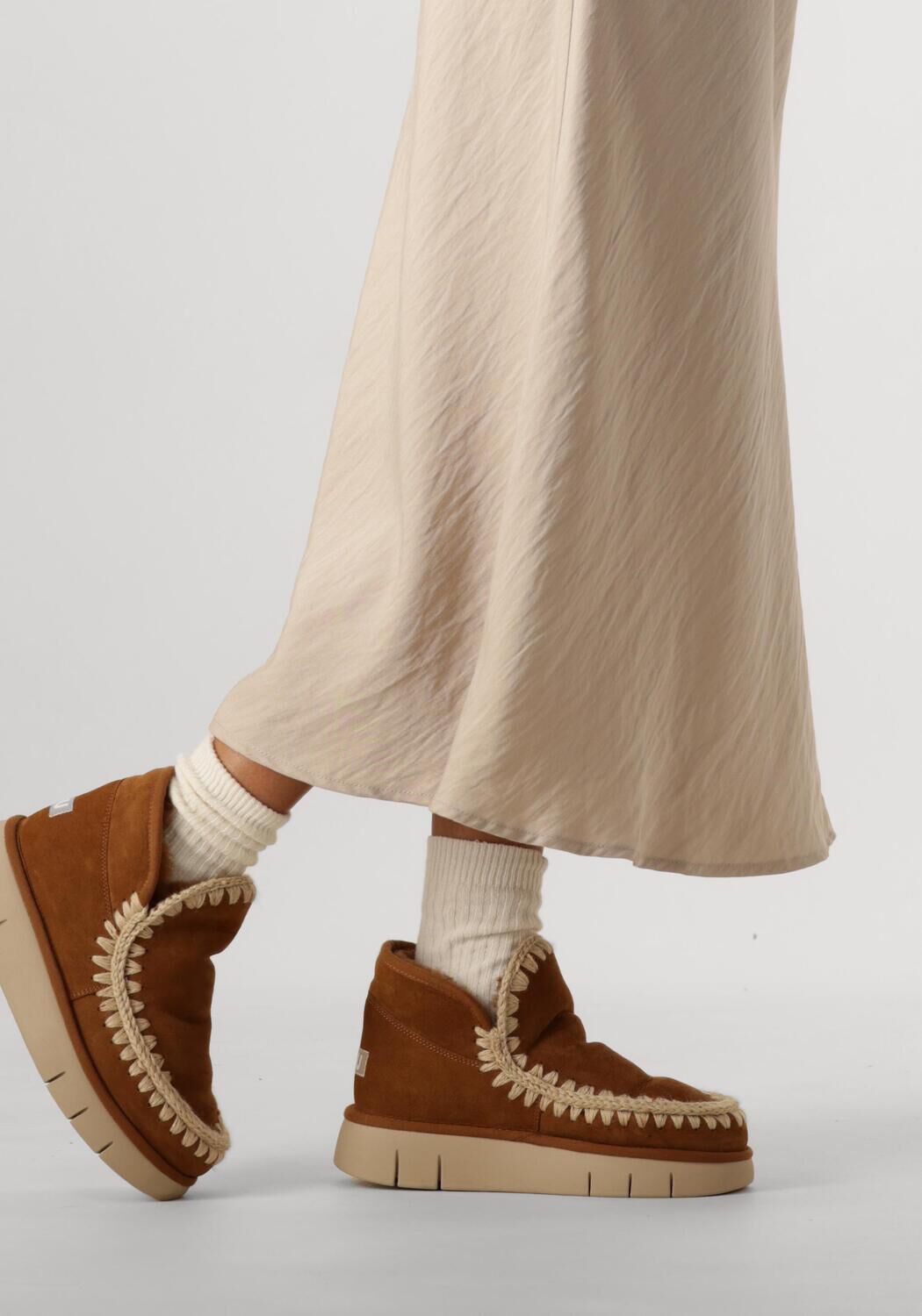 Cognacfarbene MOU Winterstiefel MINI ESKIMO PLATFORM BOOT - large