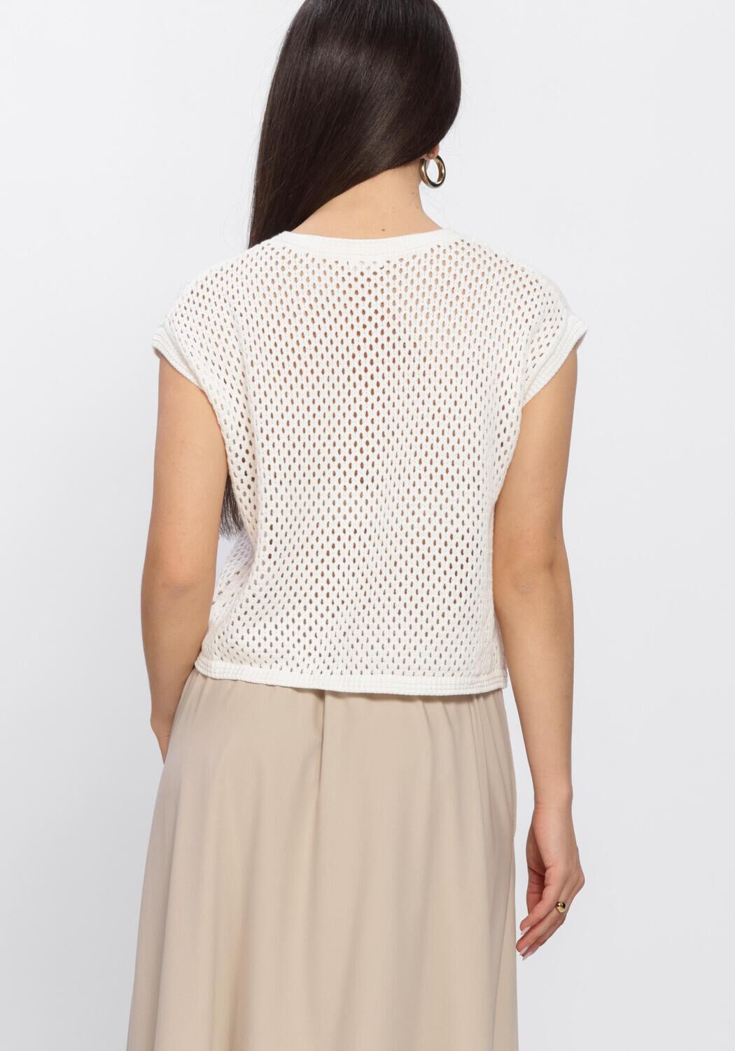 Wei&szlig;e AIMEE THE LABEL Tops & T-shirts NOA KNITTED TOP - large