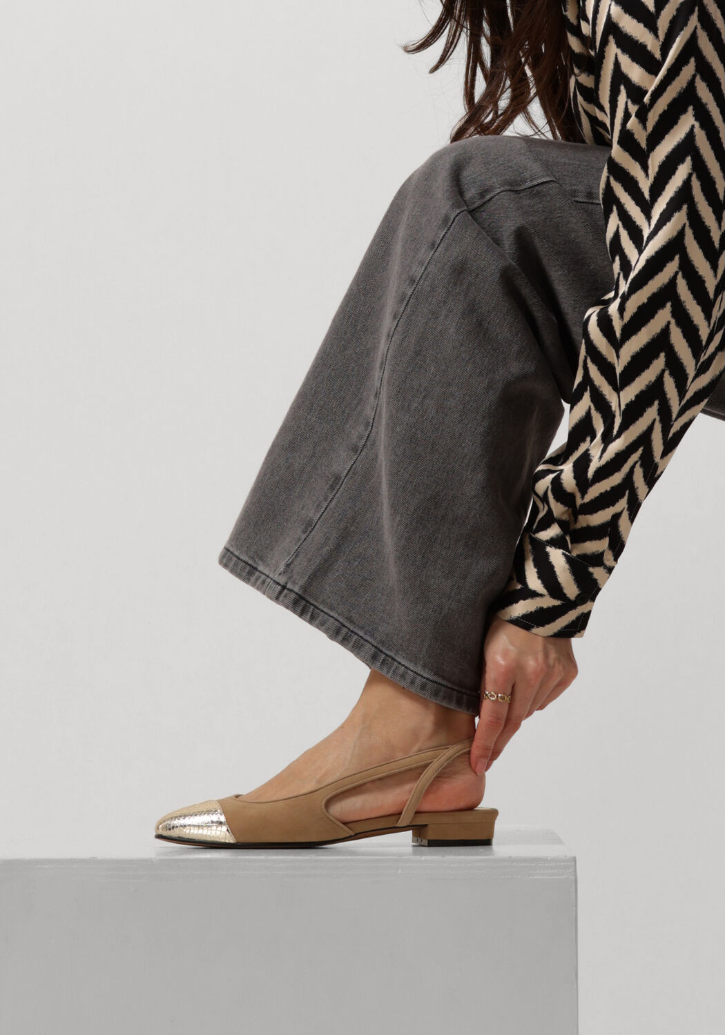 Camelfarbene TORAL Slingbacks LUISA - large