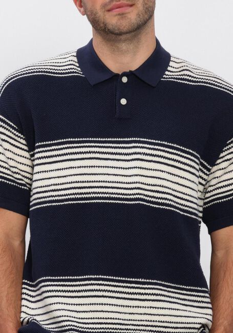 Dunkelblau ANERKJENDT Polo-Shirt AKSEB STRIPE POLO SS KNIT - large