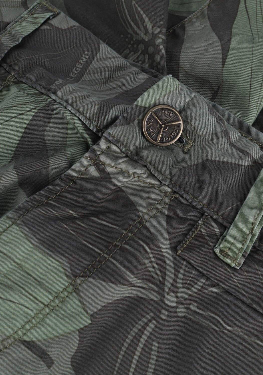 Gr&uuml;ne PME LEGEND Kurze Hose TWIN WASP CHINO SHORTS FINE TWILL ALL-OVER DESSIN - large