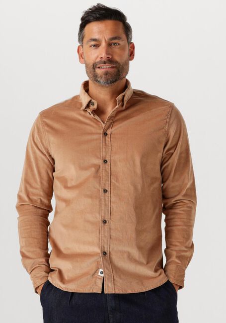 Camelfarbene ANERKJENDT Casual-Oberhemd AKLEIF SOLID CORD SHIRT - large