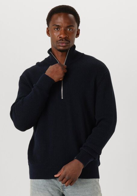 Dunkelblau BUTCHER OF BLUE Pullover GALWAY HALF ZIP - large