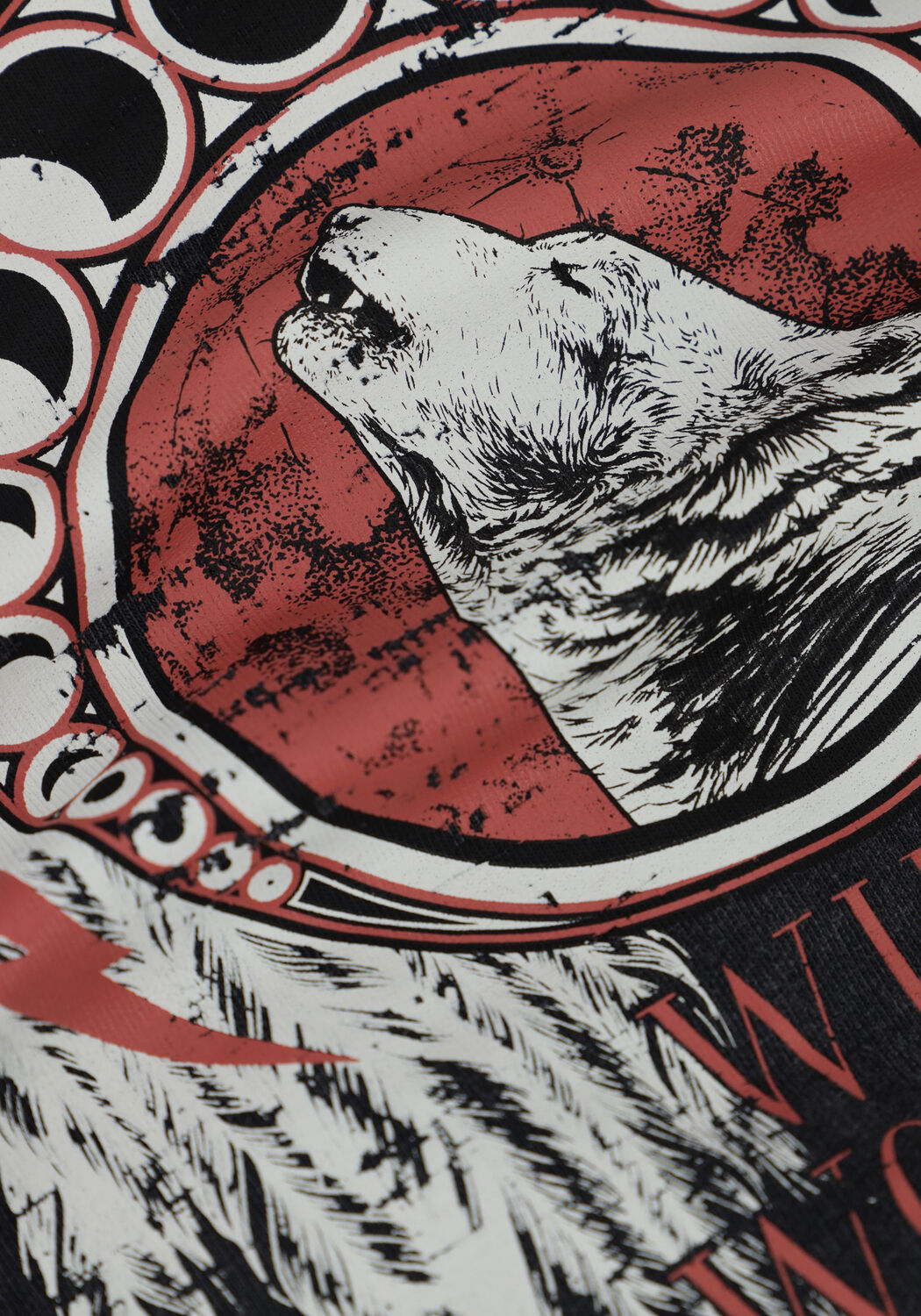 Graue COLOURFUL REBEL Minikleid WOLVES CLUB ACID WASH DROP. SH. SWEAT DRESSIO - large