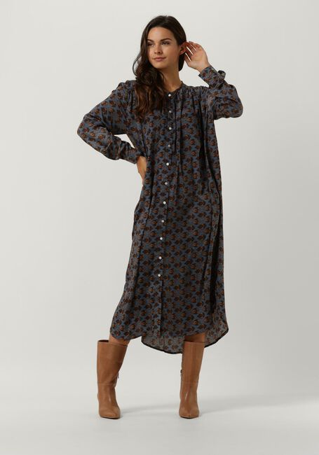 Blaue SISSEL EDELBO Midikleid BRAVEE SHIRT DRESS - large