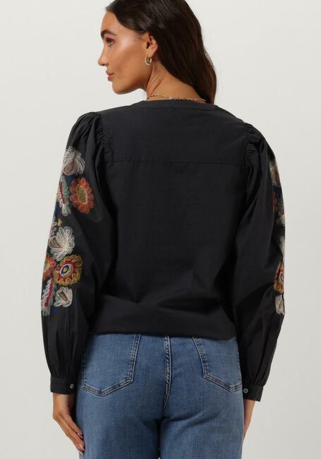 Graue BY-BAR Blusen RIKKI COLOR EMBROIDERY BLOUSE - large