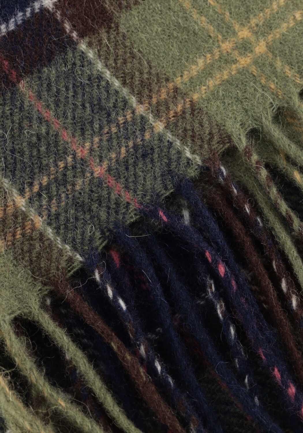 Mehrfarbige/Bunte BARBOUR Schal TARTAN LAMBSWOOL SCARF - large