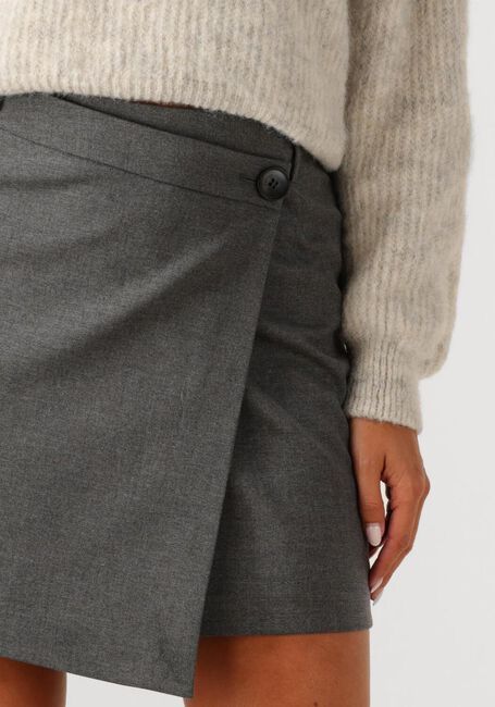 Graue GESTUZ Minirock GZPAULA MELANGE MW WRAP SKIRT - large