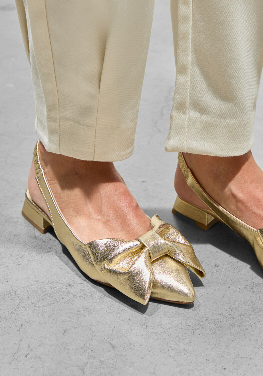 Goldfarbene STEFANO LAURAN Slingbacks MIRELLA - large