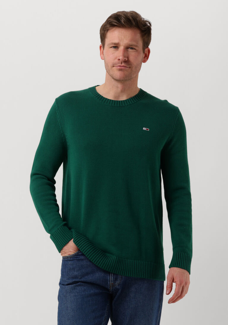 dunkelgrün tommy jeans pullover tjm essential crew neck sweater