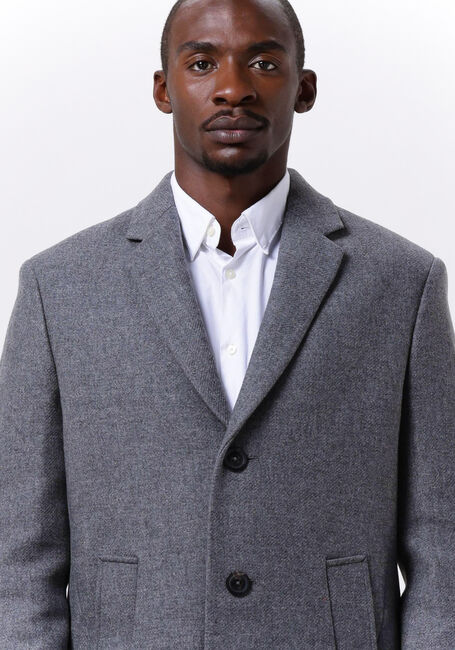 Graue TOMMY HILFIGER Mäntel DRESSED CASUAL WOOL MIX COAT - large