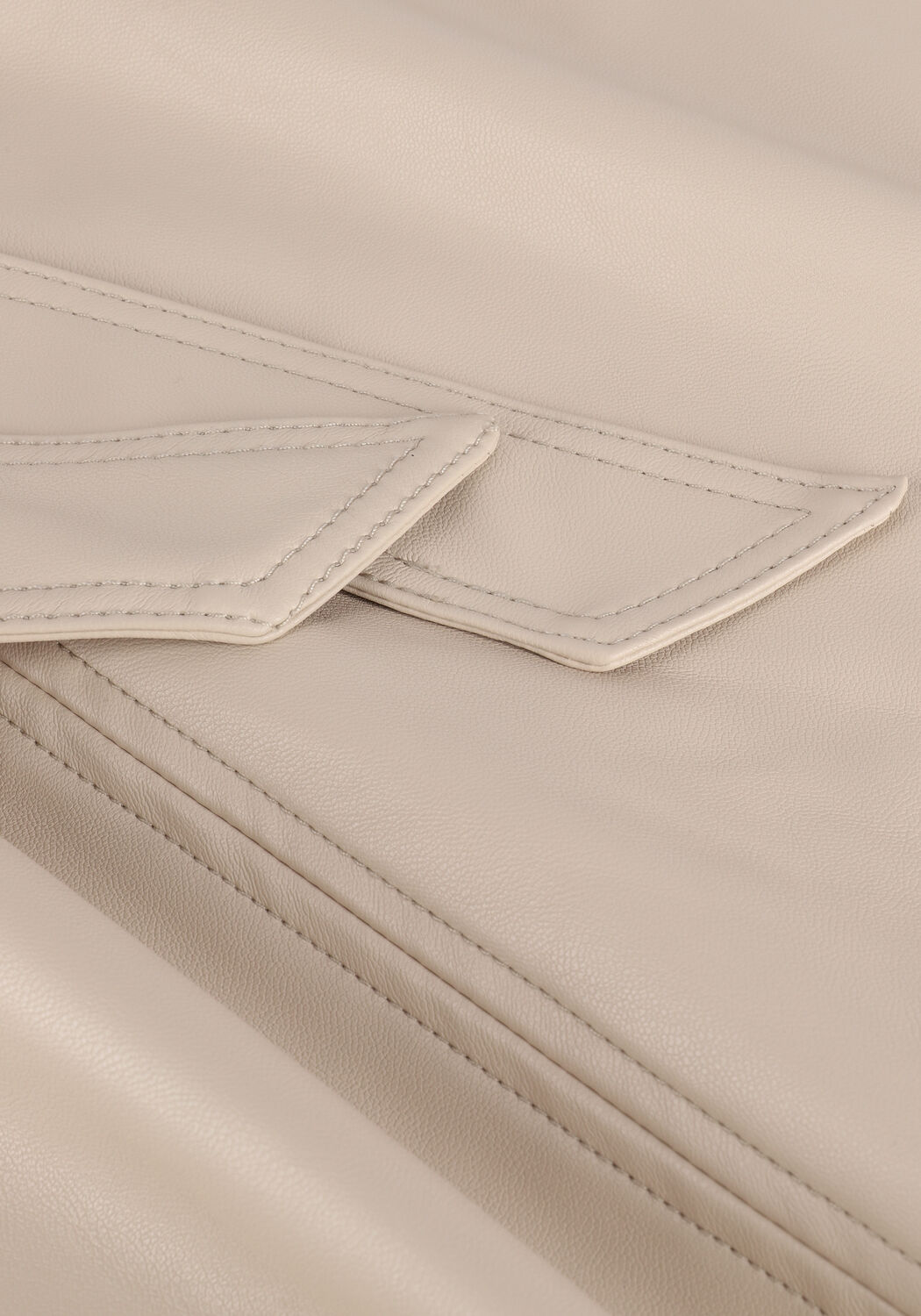 Beige SUMMUM Midirock SKIRT A-LINE FAUX LEATHER - large