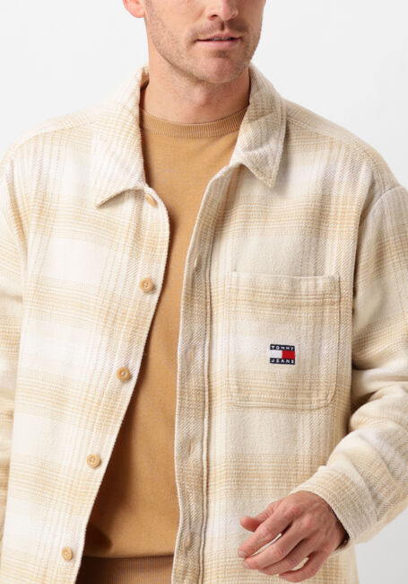Beige TOMMY JEANS Hemden TJM BADGE CHECK OVERSHIRT - large