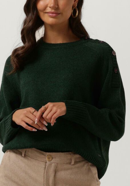 Grüne SCOTCH & SODA Pullover RELAXED FIT PULLOVER WITH BUTTON DETAIL - large