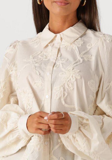 Ecru SUMMUM Blusen BLOUSE TAPE PATTERN VOILE - large